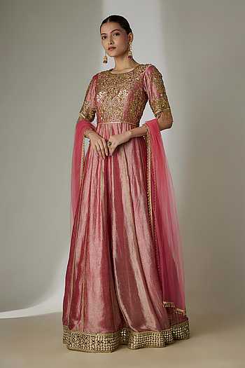 Hand Embroidered Anarkali Set