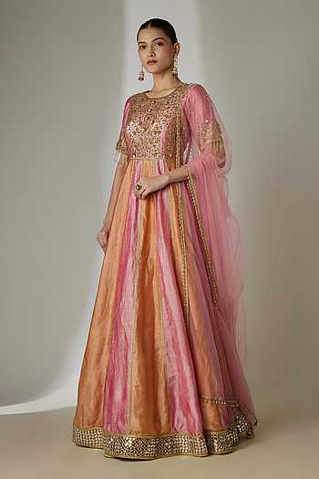Hand Embroidered Anarkali Set