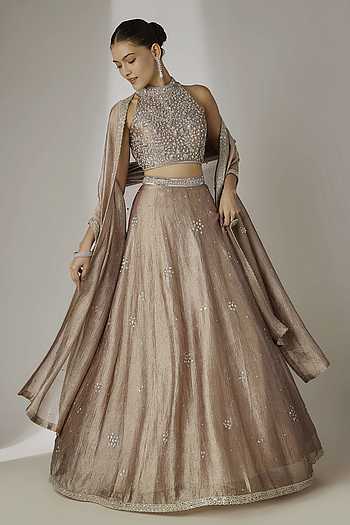 Hand Embroidered Lehenga Blouse Set