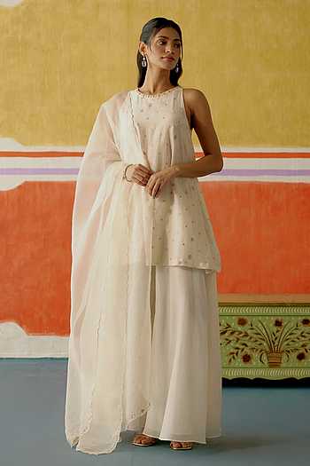 Kanak Sleeveless Kurta Sharara Set