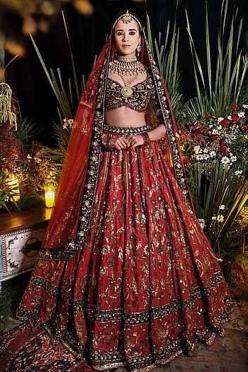 Sequin Work Bridal Lehenga Set