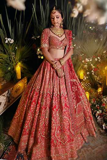 Bridal Embroidered Lehenga Set