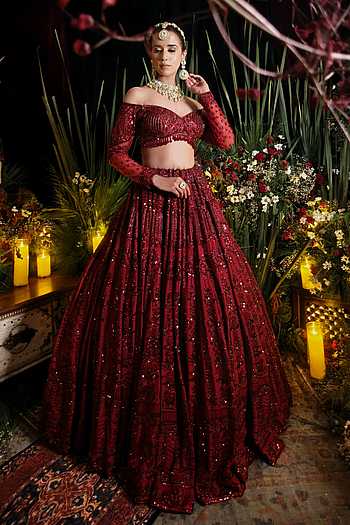 Raw Silk Bridal Lehenga Set