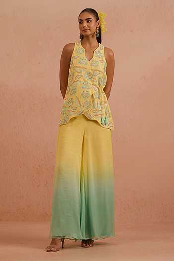 Naazrang Embroidered Kurta & Palazzo Set