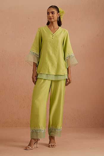 Nurayat Border Embroidered Kurta & Pant Set