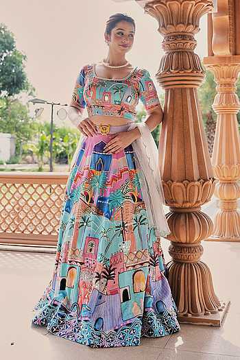 Rang Mahal Hand Embroidered Lehenga Set