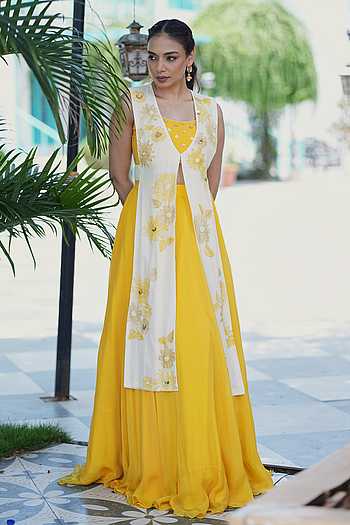 Sunlit Bloom Jacket Lehenga Set