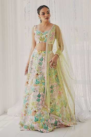 Pastel Bloom Printed Lehenga Set