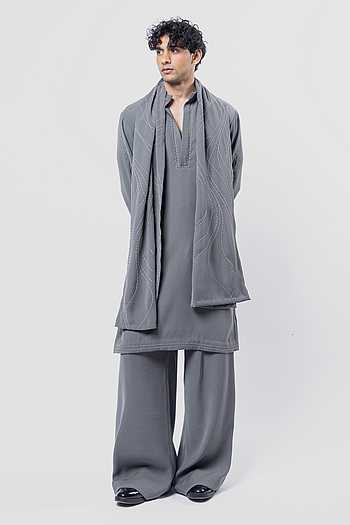 Ethereal Root Embroidered Kurta Set