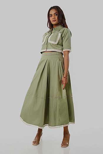 Lacey Crop Shirt & Skirt Co-ord Set