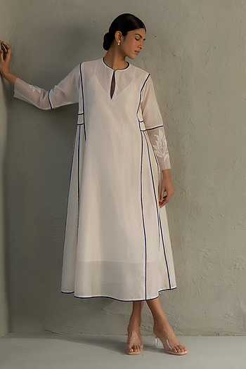 Chanderi Embroidered Dress