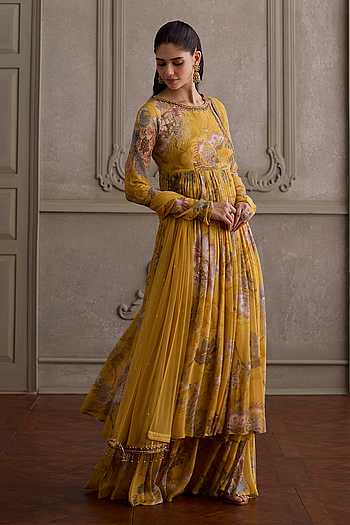 Navyha Floral Print Angarkha Set