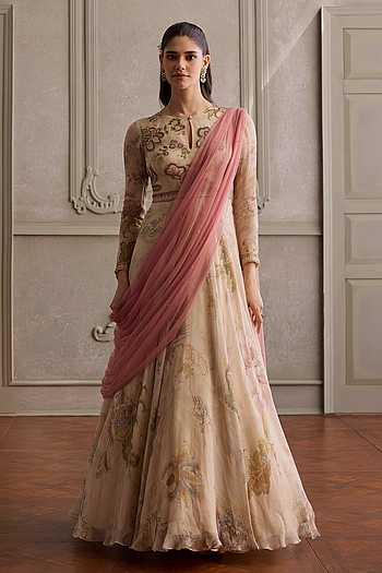 Ariya Floral Print Anarkali With Dupatta