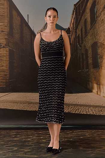 Textured Knit Midi Dress