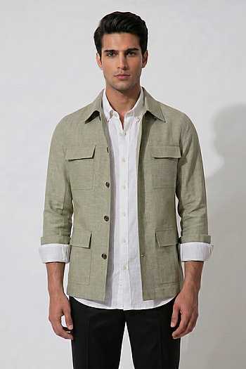 Linen Bomber Jacket