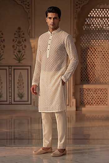 Chikankari Kurta Pant Set