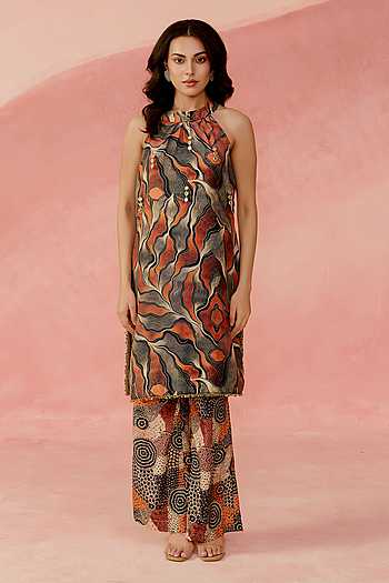 Savanna Circle Print Kurta & Palazzo Set