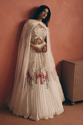 Rose Print Lehenga Set