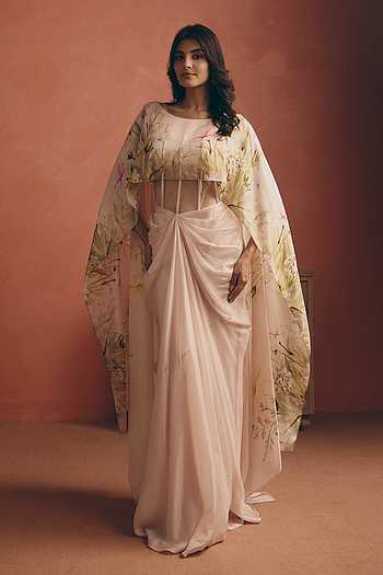 Gathered Saree Gown