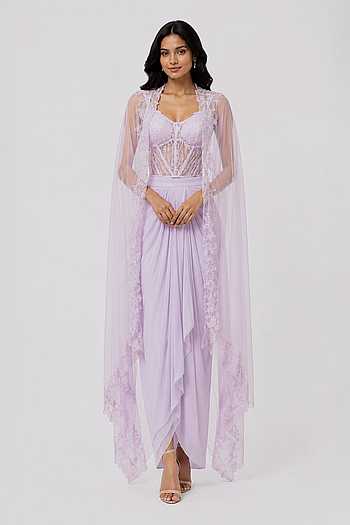 Draped Skirt & Cape Set