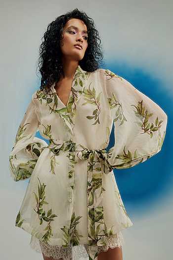 Organza Trench Dress With Belt