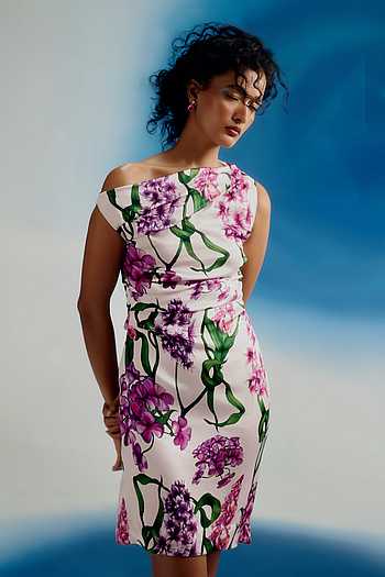 Off Shoulder Printed Dress