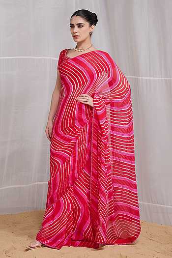 Tarang Hand Dyed Saree With Blouse