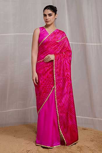 Dor Embroidered Saree With Unstitched Blouse Piece