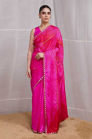 Dori Hand Dyed Saree With Unstitched Blouse Piece