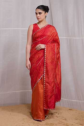 Dori Embroidered Saree With Unstitched Blouse Piece