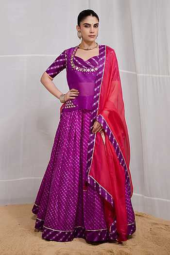 Rela Embroidered Jacket Lehenga Set