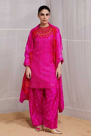 Kair Placement Embroidered Kurta Set