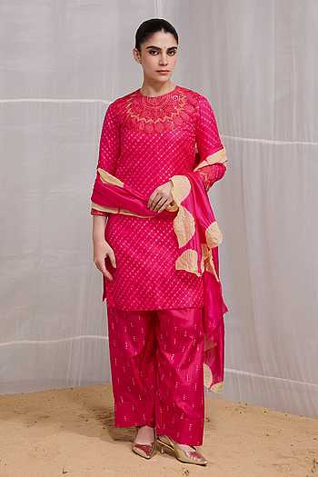 Kair Mirror Yoke Embroidered Kurta Set