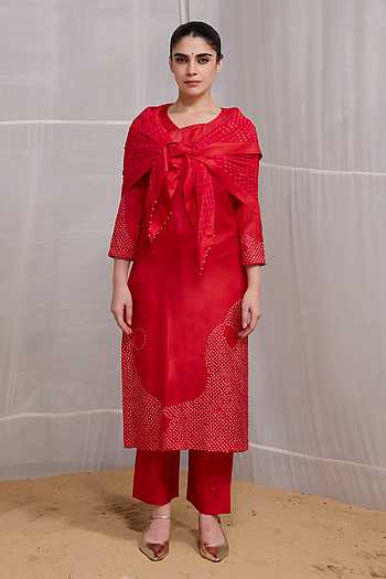 Raah Loop Pattern Kurta Set