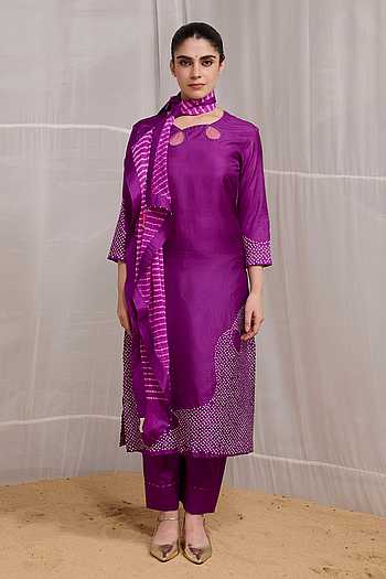 Raah Bandhani Kurta Pant Set