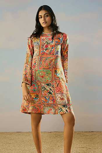 Ornamental Print Dress