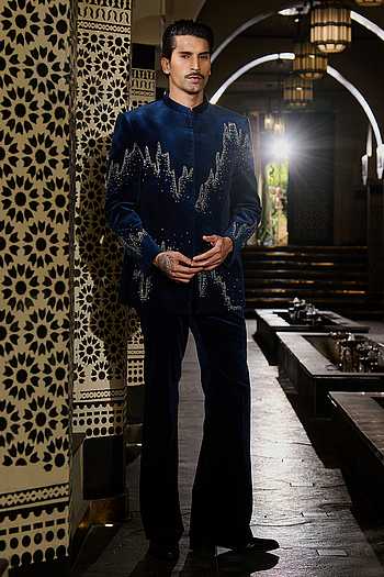 Tide Embroidered Bandhgala Set
