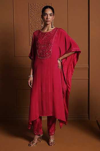 The Nazneen Embroidered Kaftan & Pant Set