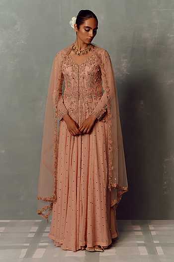 Sunset Petal Kurta Skirt Set