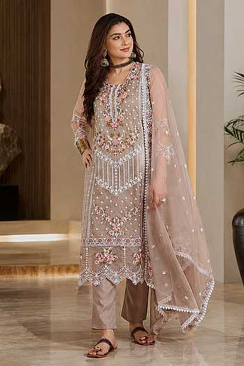 Floral Embroidered Kurta Pant Set