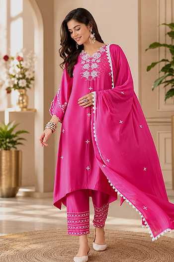 Embroidered Kurta Pant Set