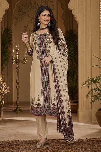 Embroidered & Printed Kurta Set