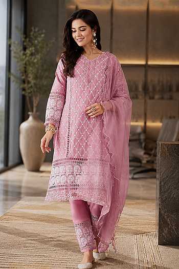 Embroidered Kurta Pant Set