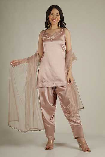 Pearl Placement Embellished Kurta Set