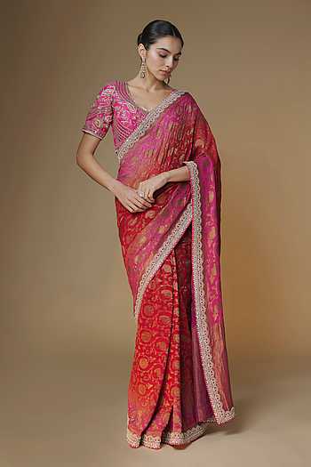 Banarasi Saree With Embroidered Blouse