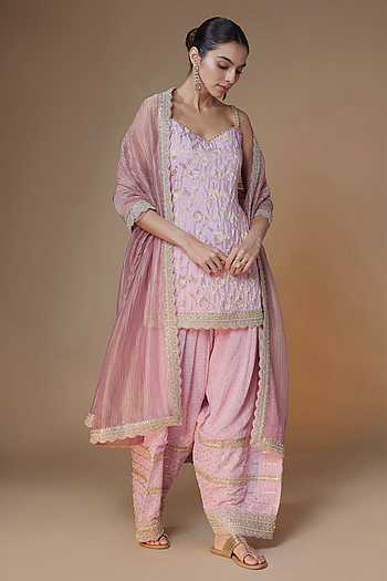 Banarasi Jaal Kurta Farshi Salwar Set