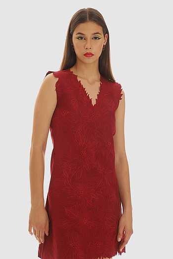 Flower Embroidered Short Dress