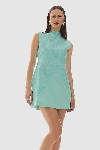 Thread Embroidered Short Dress