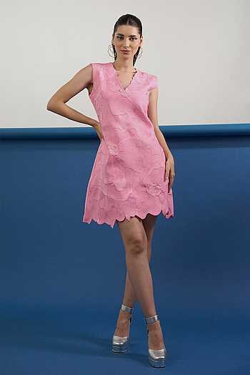 Floral Cutwork Embroidered Dress