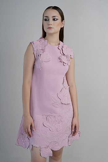 3D Floral Embroidered Dress